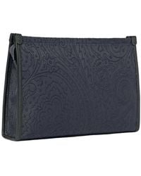 Etro - Large Jacquard Nylon Pouch - Lyst