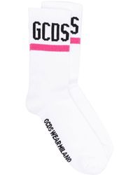 Gcds - Ribbed Socks With Logo - Lyst