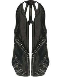 Rick Owens - Temple Leather Vest - Lyst
