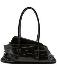 The Attico - Coffee 'La Passeggiata Small' Shoulder Bag - Lyst