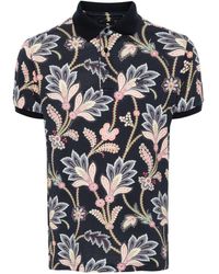 Etro - Polo Shirt With Paisley Print - Lyst