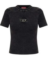 DIESEL - Logo Cotton T-Shirt - Lyst