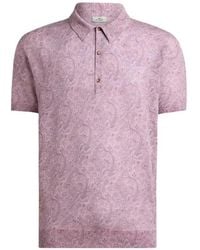 Etro - Polo Shirt With Floral Pattern - Lyst