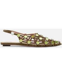 The Attico - Grid' Ballerina - Lyst