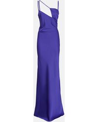 The Attico - ''melva'' Vivid Violet Long Dress - Lyst