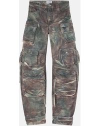 The Attico - 'fern' Stained Green Camouflage Long Pants - Lyst