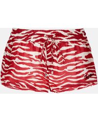 The Attico - Red And Milk Short Pants - Lyst