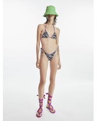 The Attico - Zebra Printed Bikini - Lyst