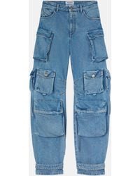The Attico - Pantaloni lunghi ''Fern'' washed blue - Lyst