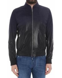 Karl Lagerfeld - Leather And Suede Jacket - Lyst