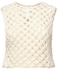 Alaïa - Alaã¯A Neutrals Tops - Lyst