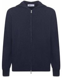 Giuliano Galiano - Wool And Cashmere Zip-Up Sweatshirt - Lyst