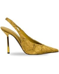 Le Silla - Slingback Clevage Crinkled Fabric - Lyst