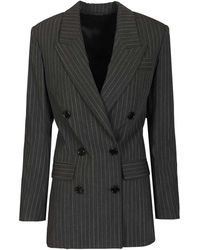 Isabel Marant - Double-Breasted Pinstriped Blazer - Lyst