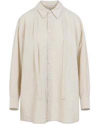 Lemaire - Long Shirt With Tie - Lyst