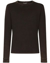 Dolce & Gabbana - Crew-neck Long-sleeve Sweatshirt - Lyst