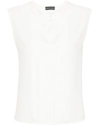 Emporio Armani - Crepe De Chine Top - Lyst