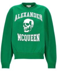 McQueen - 'Varsity Skull' Sweatshirt - Lyst