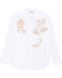 ERMANNO FIRENZE - Embroidered Cotton Shirt - Lyst