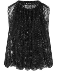 Sportmax - Nodo Mesh Top With Crystals - Lyst