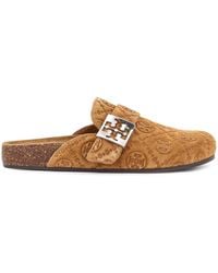 Tory Burch - T Monogram Mellow Jacquard Suede Mule - Lyst