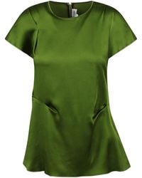Victoria Beckham - Top With Pliss Detail - Lyst