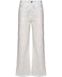 P.A.R.O.S.H. - Stretch Cotton Denim Straight-Leg Jeans - Lyst