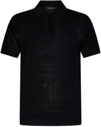 Tom Ford - Viscose And Silk Knit Polo Shirt - Lyst