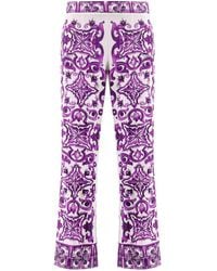 Dolce & Gabbana - Silk Trousers - Lyst