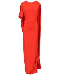 Stella McCartney - Asymmetrical Cape Maxi Dress - Lyst