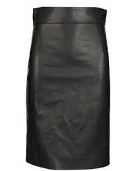 Tagliatore - Suede Midi Skirt - Lyst