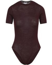 Alaïa - Wool-Blend Crewneck Bodysuit Top - Lyst