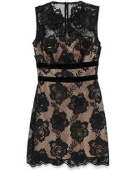 Self-Portrait - Floral Lace Mini Dress - Lyst