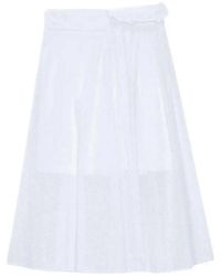 MSGM - Skirt With Sangallo Embroidery - Lyst