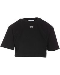 Off-White c/o Virgil Abloh - Off Stamp Logo Cropped T-shirt - Lyst