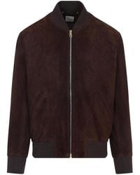 Paul Smith - Regular Fit Suede Bomber Jacket - Lyst