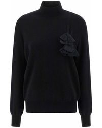 Ferragamo - Floral Insert Sweater - Lyst