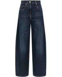 Brunello Cucinelli - Wide Barrel Full Lenght Jeans - Lyst