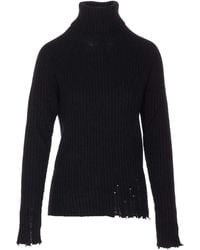 Uma Wang - High Neck Rib Top - Lyst