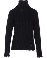 Uma Wang - High Neck Rib Top - Lyst