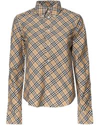 Burberry - Checkered Cotton Shirt - Lyst