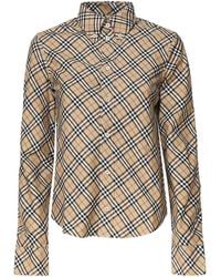 Burberry - Checkered Cotton Shirt - Lyst