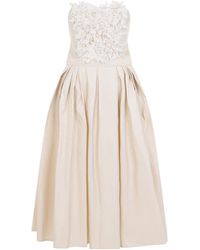 Elisabetta Franchi - Embroidered Mini Dress - Lyst