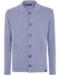 Zanone - Shirt Neck Cardigan - Lyst