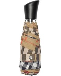 Burberry - Check Folding Umbrella - Lyst