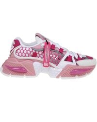 Dolce & Gabbana - Sneakers In A Mix Of And Pink Materials - Lyst