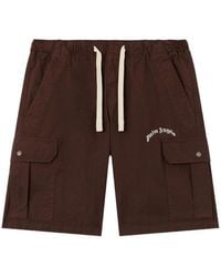 Palm Angels - Bermuda Cargo With Logo - Lyst