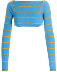 PUCCI - Cut-Out Cropped Sweater - Lyst