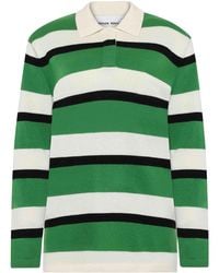EMERSON RENALDI - Polo-Neck Striped Sweater - Lyst