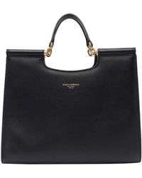 Dolce & Gabbana - Small Sicily Logo Shopping Bag - Lyst
